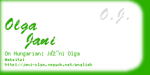 olga jani business card
